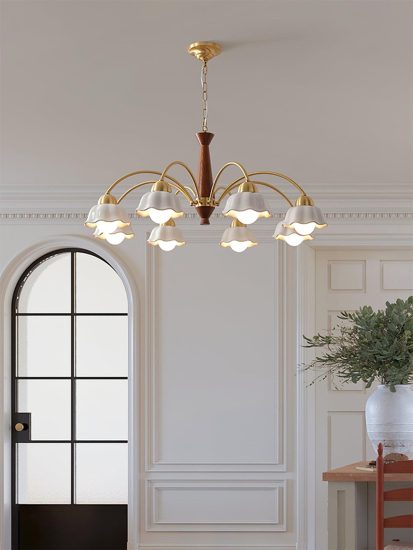 Swedish Modern Brass Pendant light Chandelier