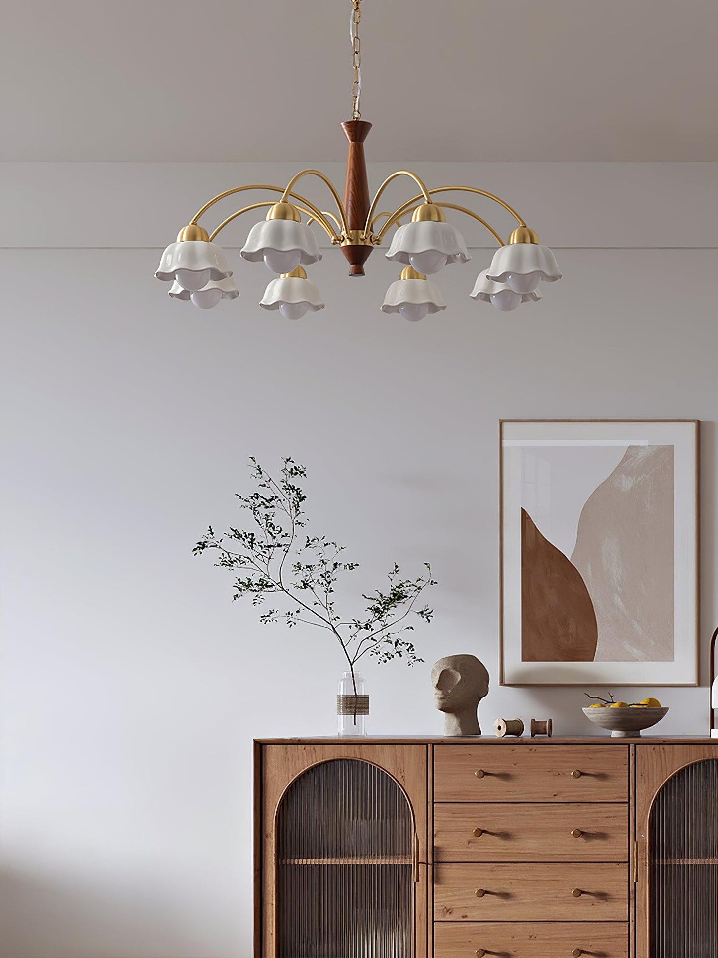 Swedish Modern Brass Pendant light Chandelier