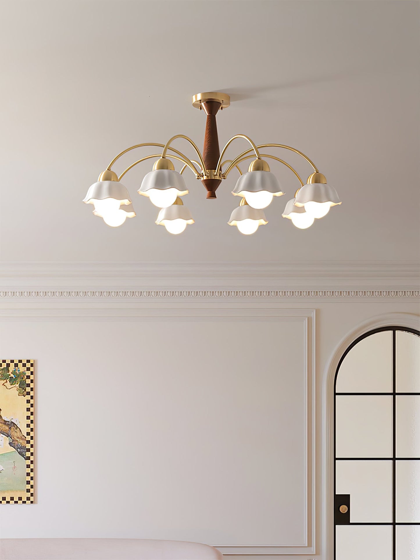 Swedish Modern Brass Pendant light Chandelier