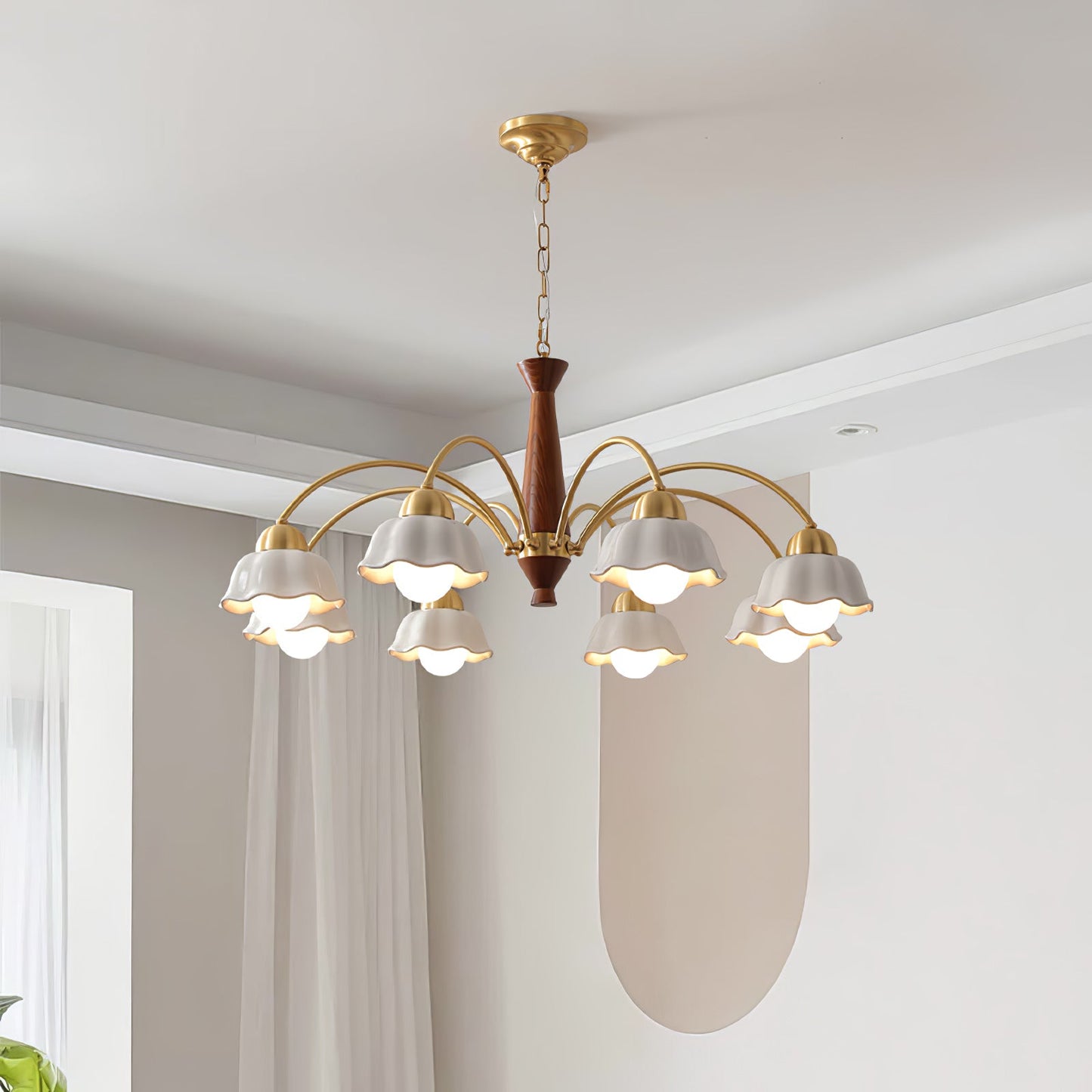 Swedish Modern Brass Pendant light Chandelier