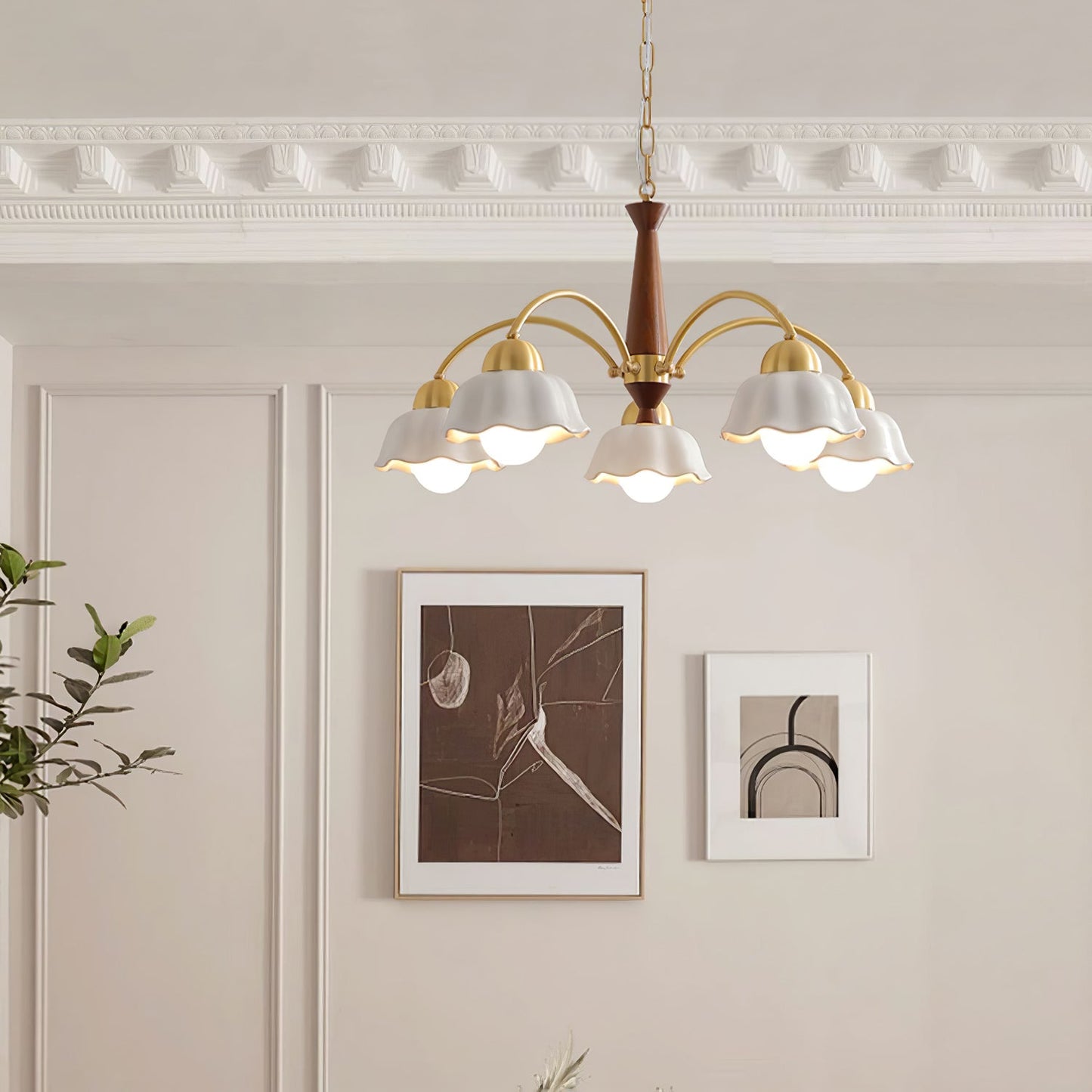 Swedish Modern Brass Pendant light Chandelier