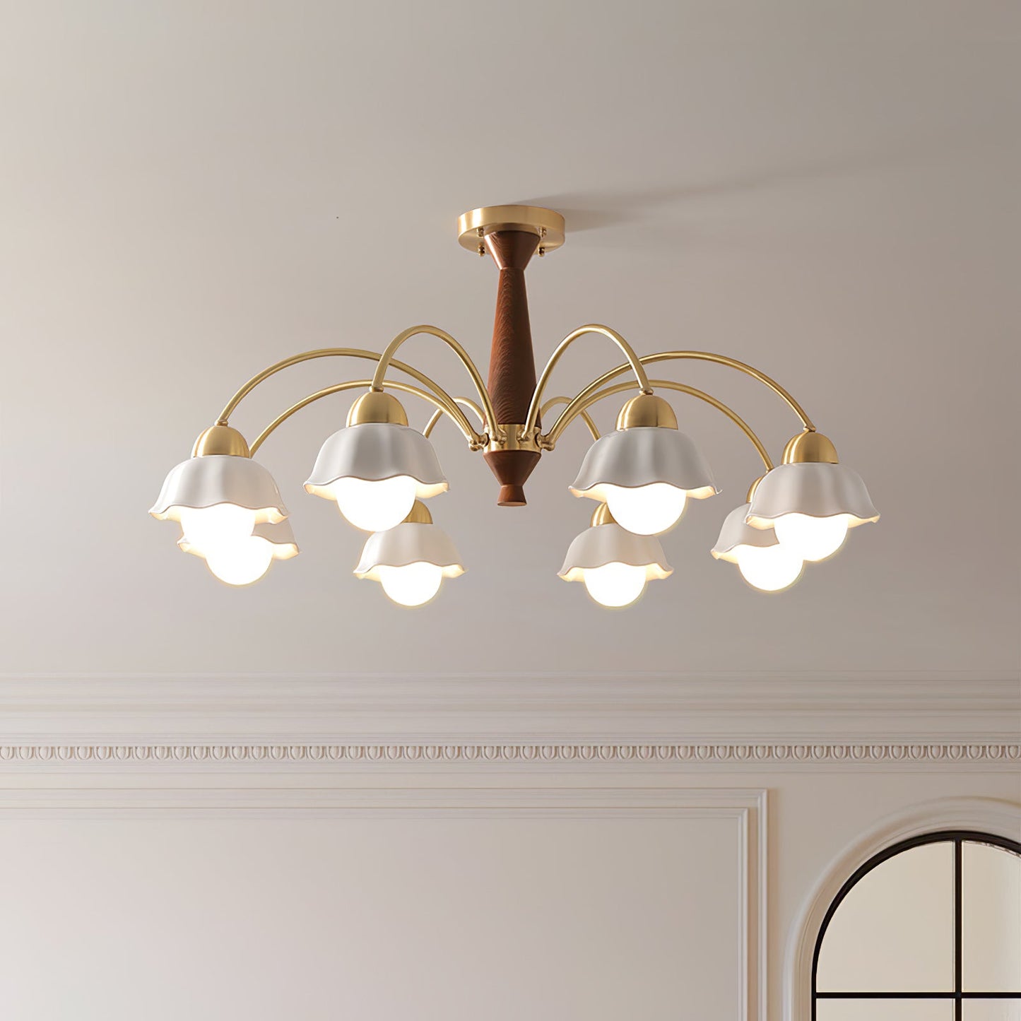 Swedish Modern Brass Pendant light Chandelier