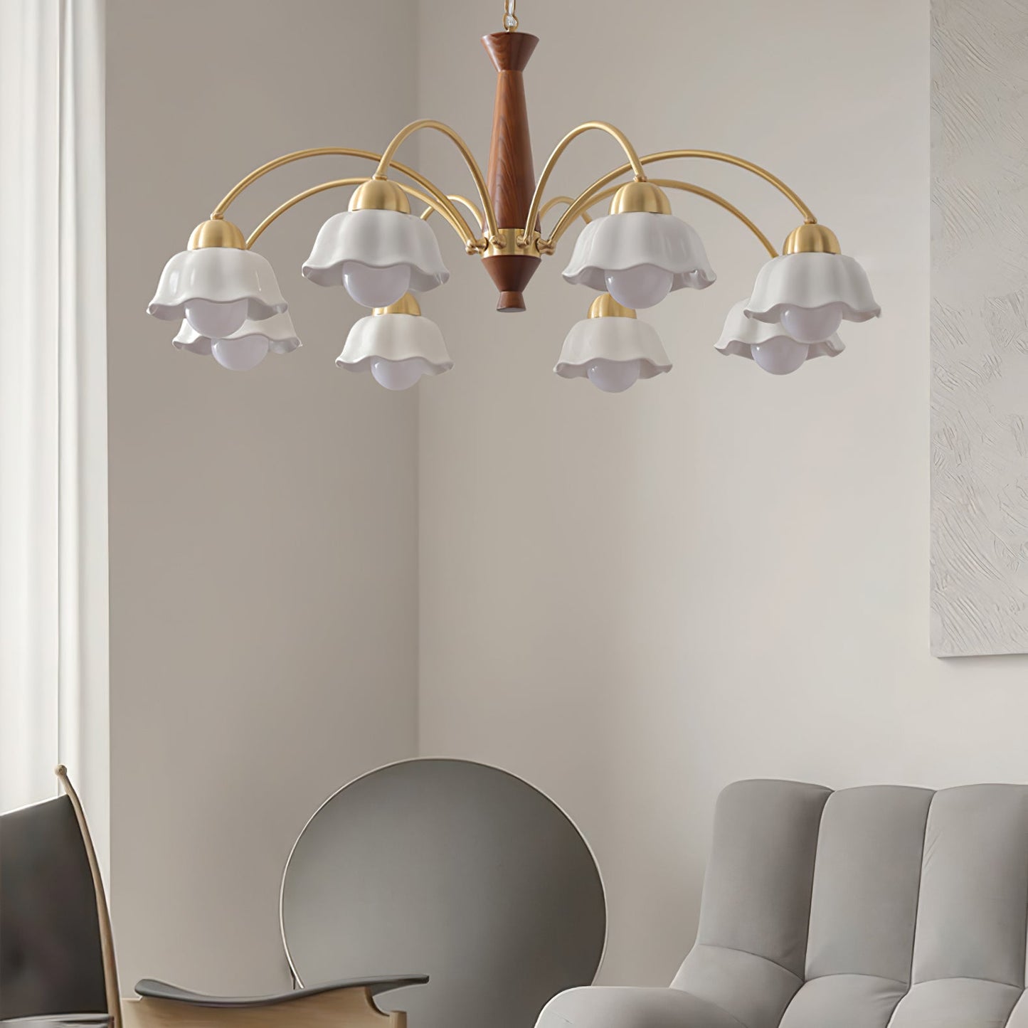 Swedish Modern Brass Pendant light Chandelier