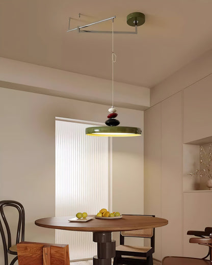 Swing Arm Stone Houselight Pendant Light