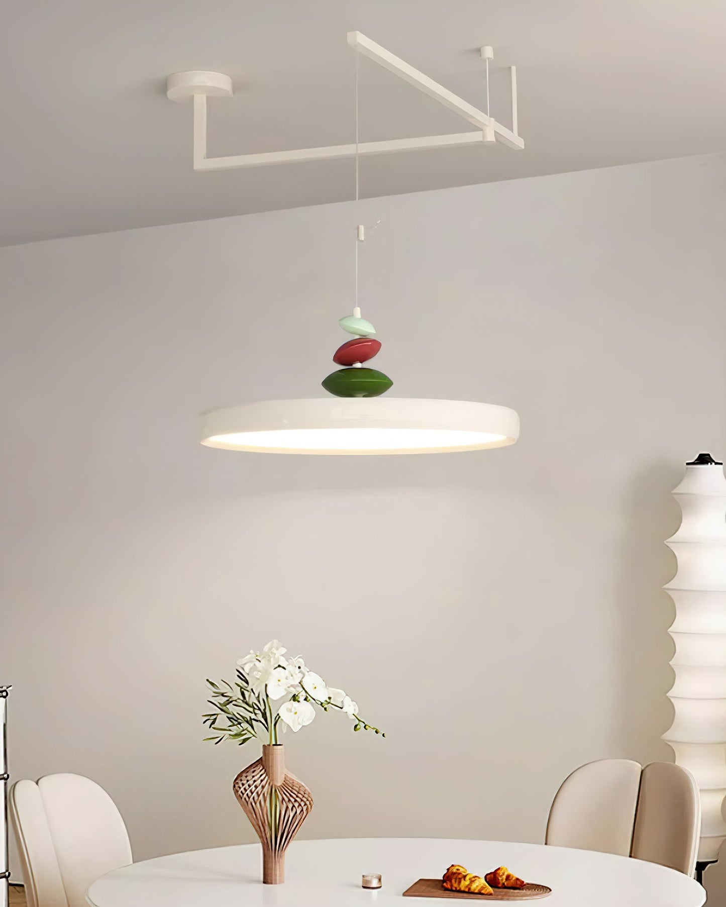 Swing Arm Stone Houselight Pendant Light