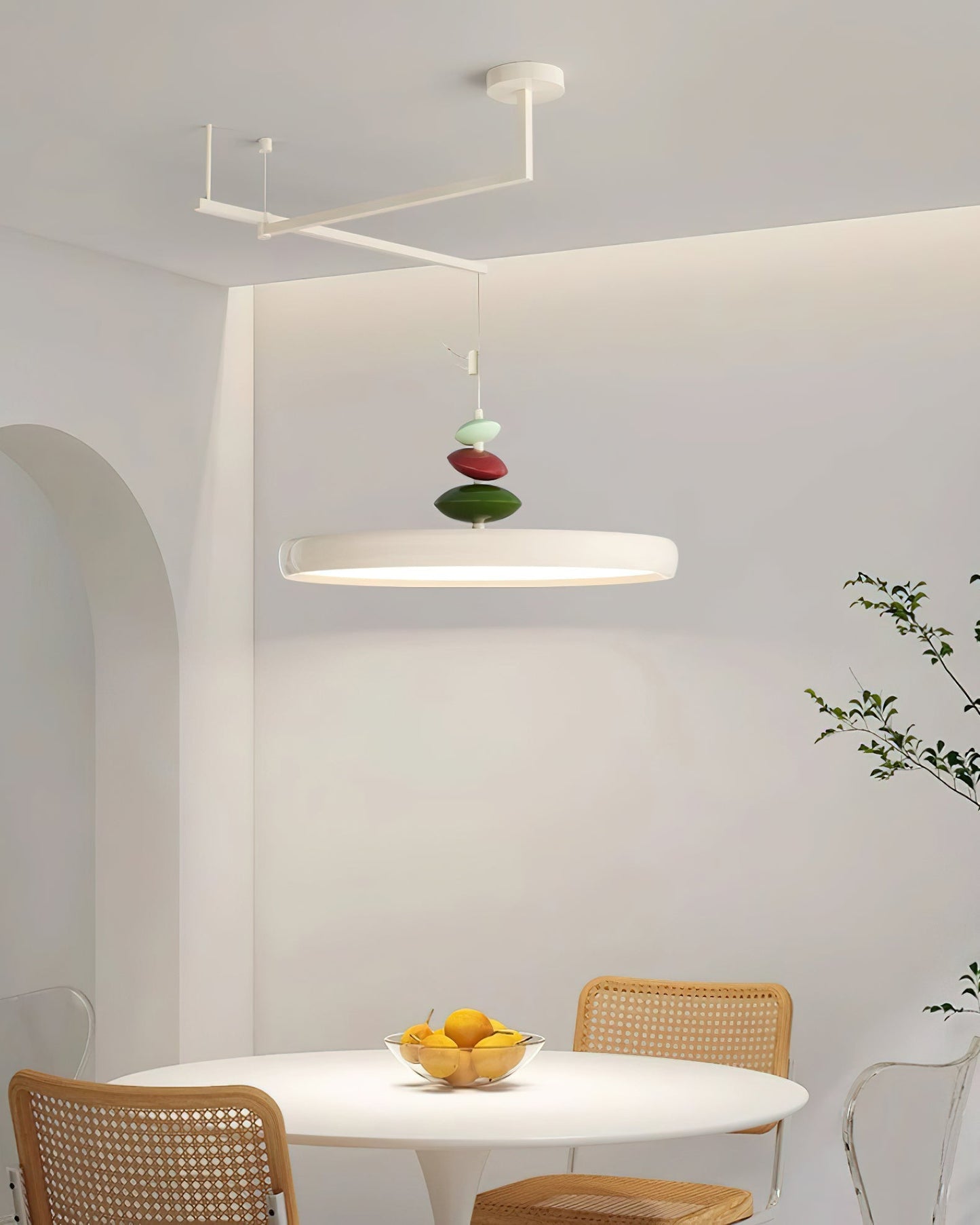 Swing Arm Stone Houselight Pendant Light