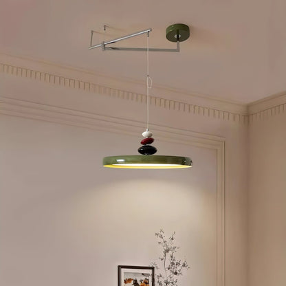 Swing Arm Stone Houselight Pendant Light