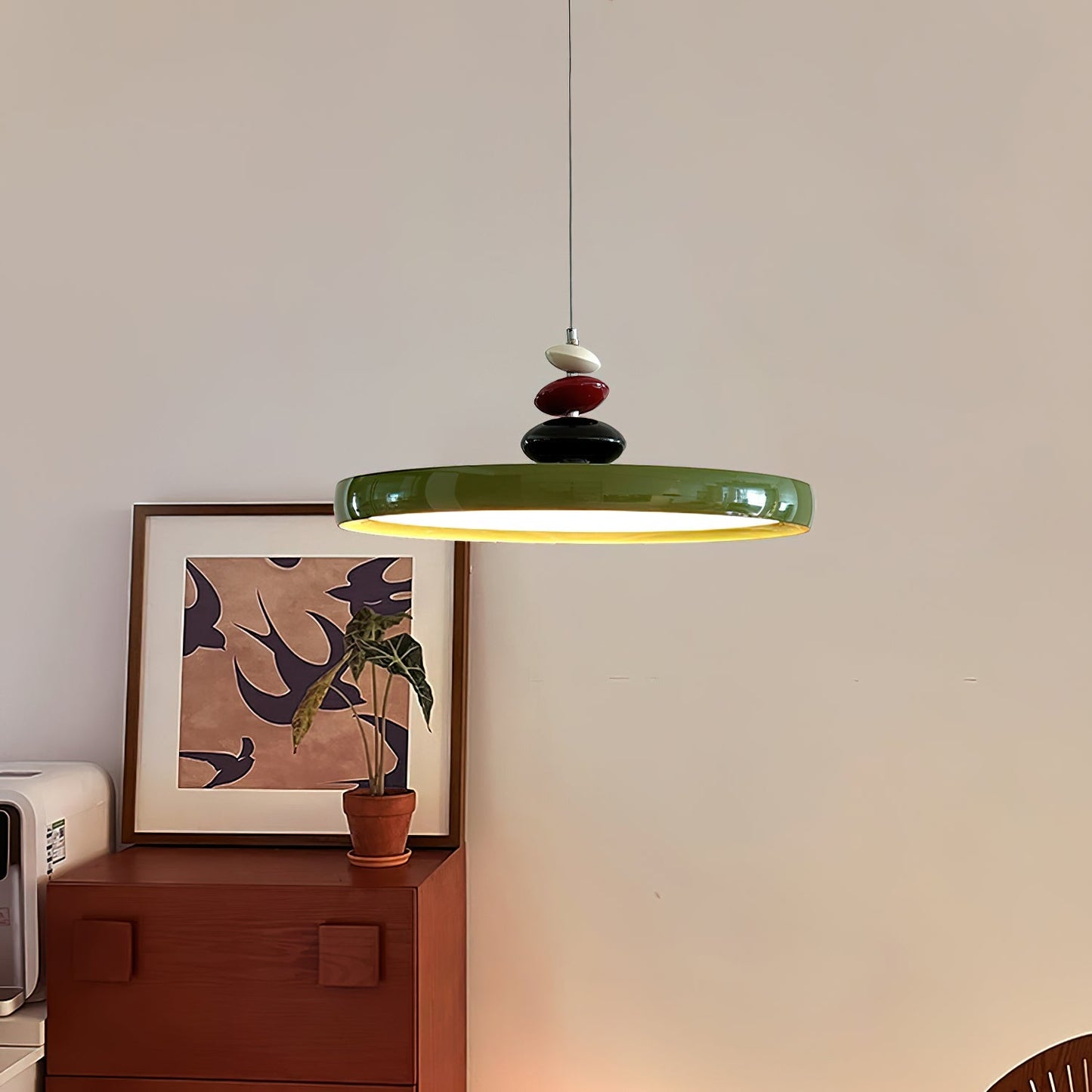 Swing Arm Stone Houselight Pendant Light