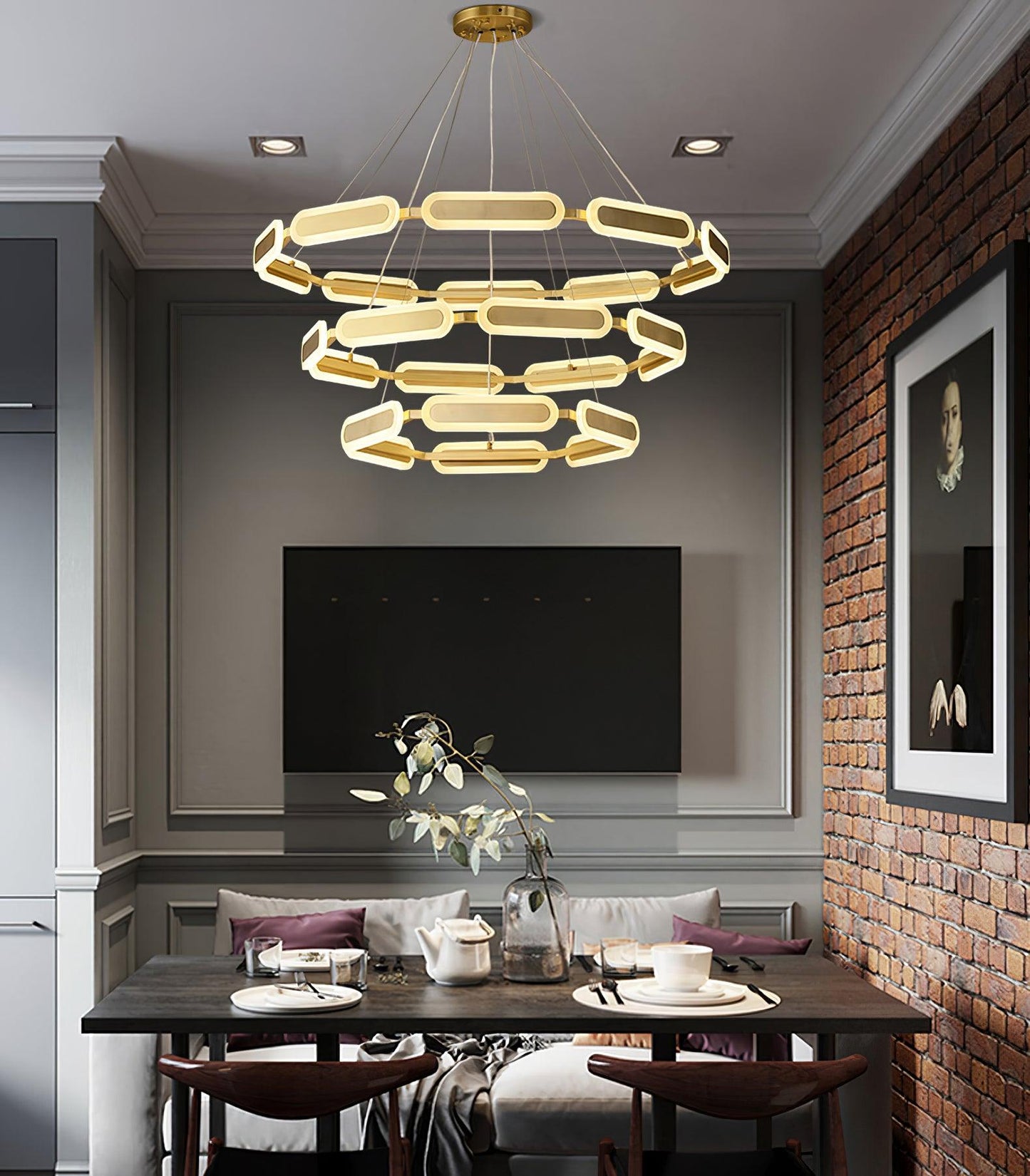 Swirl Gasolier Chandelier