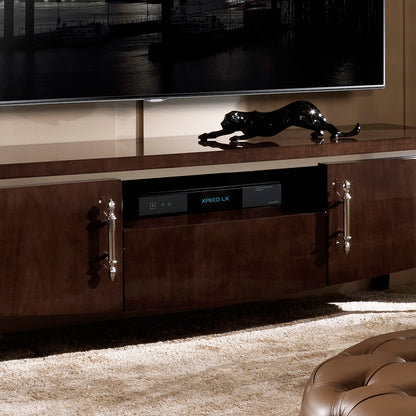 Modern Italian Walnut Veneer TV Media Sideboard