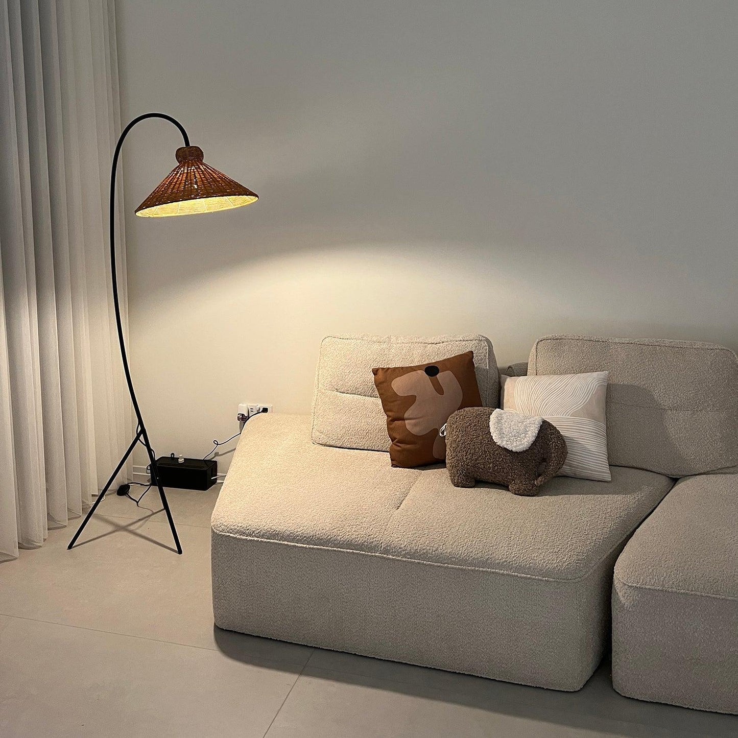 Tana Woven Reading Lamp Floor Lamp