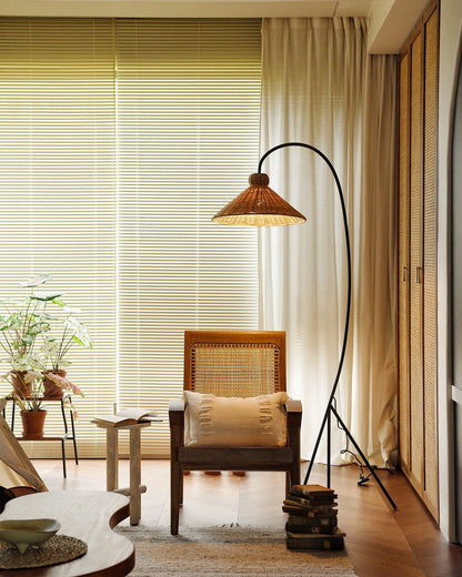 Tana Woven Reading Lamp Floor Lamp