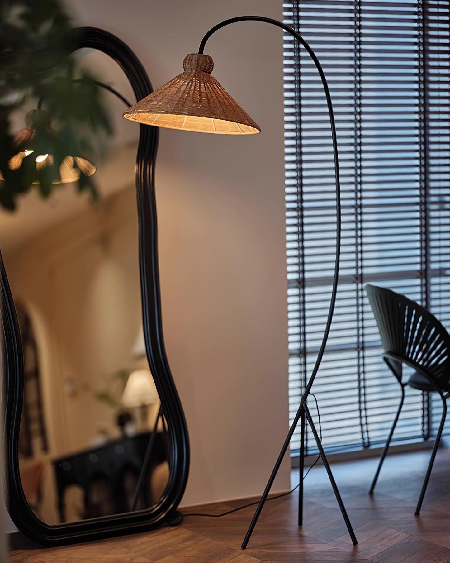 Tana Woven Reading Lamp Floor Lamp