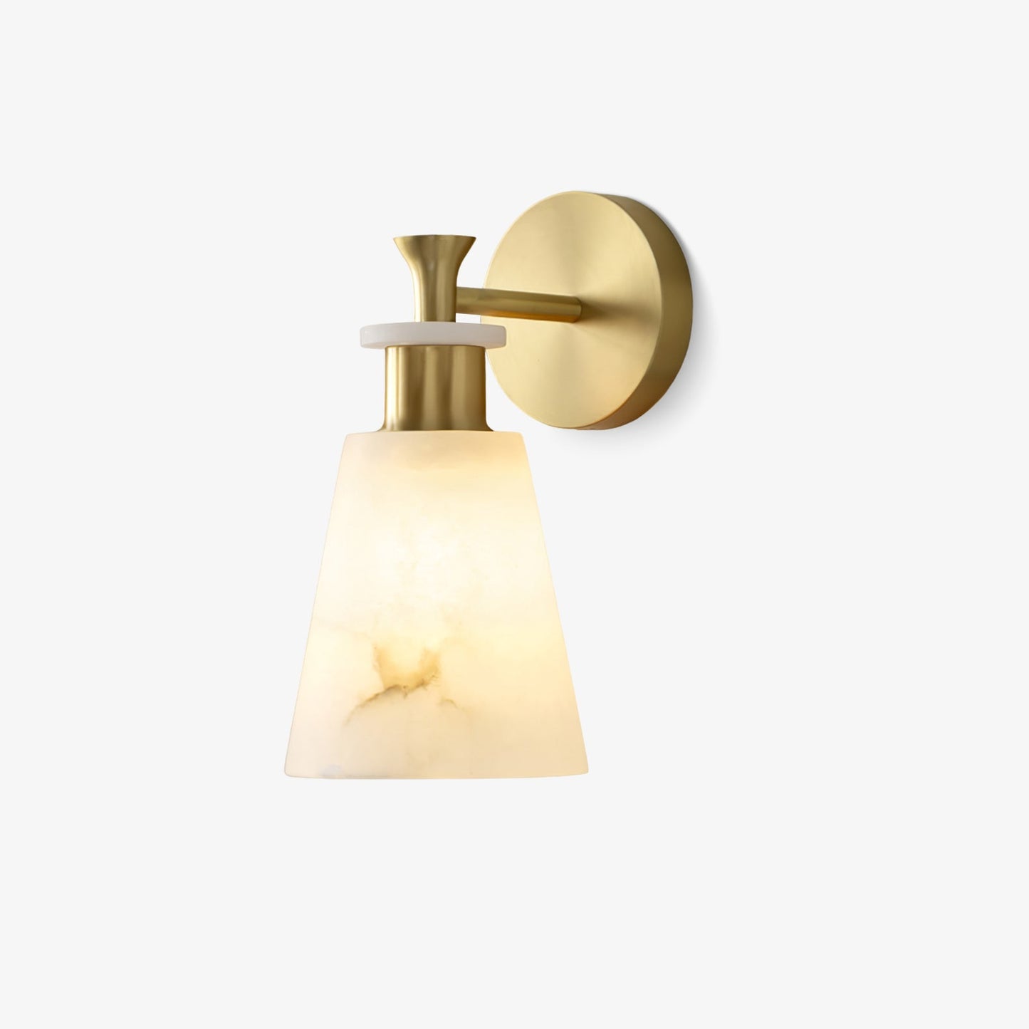 Tapered Alabaster Lamp bracket Wall Sconce