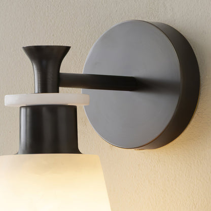 Tapered Alabaster Lamp bracket Wall Sconce