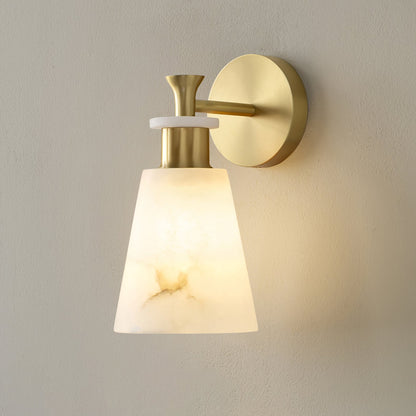 Tapered Alabaster Lamp bracket Wall Sconce