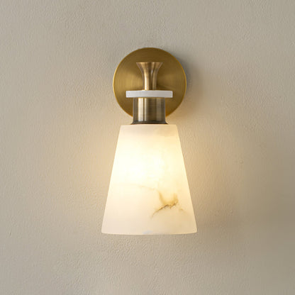 Tapered Alabaster Lamp bracket Wall Sconce