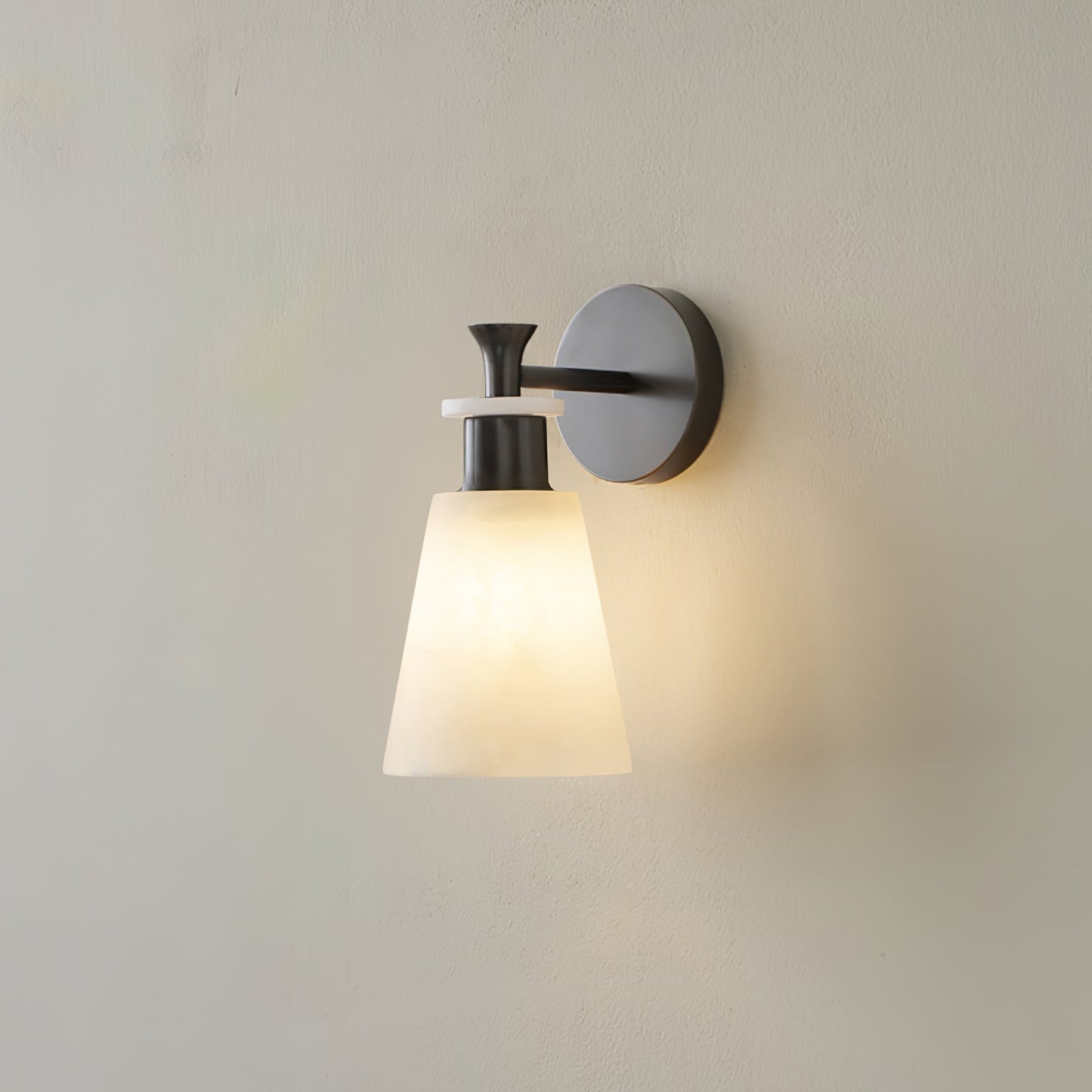 Tapered Alabaster Lamp bracket Wall Sconce