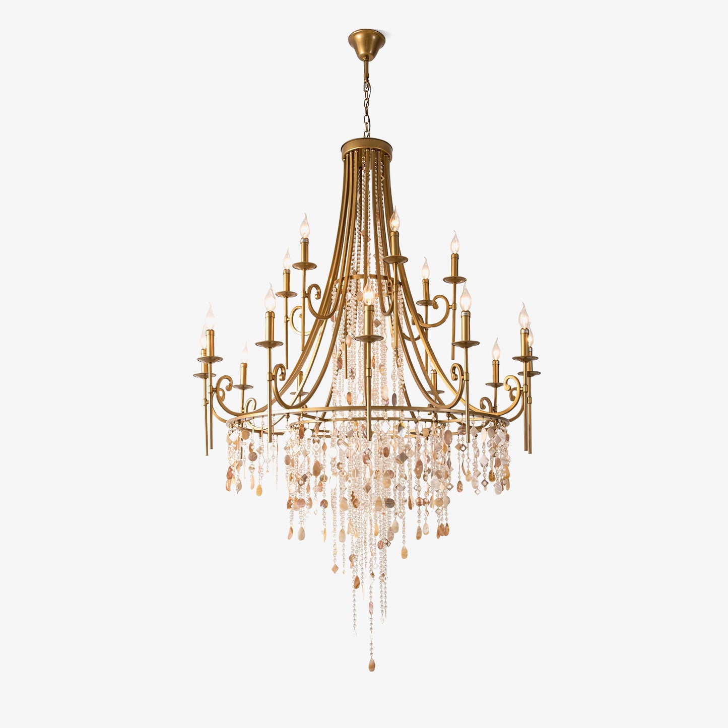 Tatum Lux Shell Crystal Electrolier Chandelier