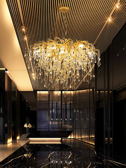 Teardrop Crystal Ceiling fixture Chandelier