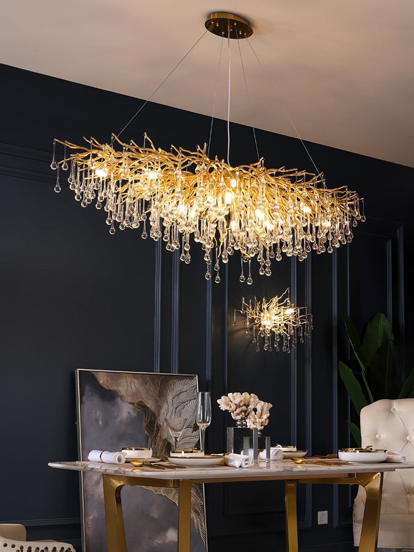 Teardrop Crystal Ceiling fixture Chandelier