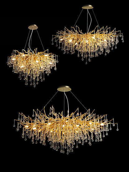 Teardrop Crystal Ceiling fixture Chandelier