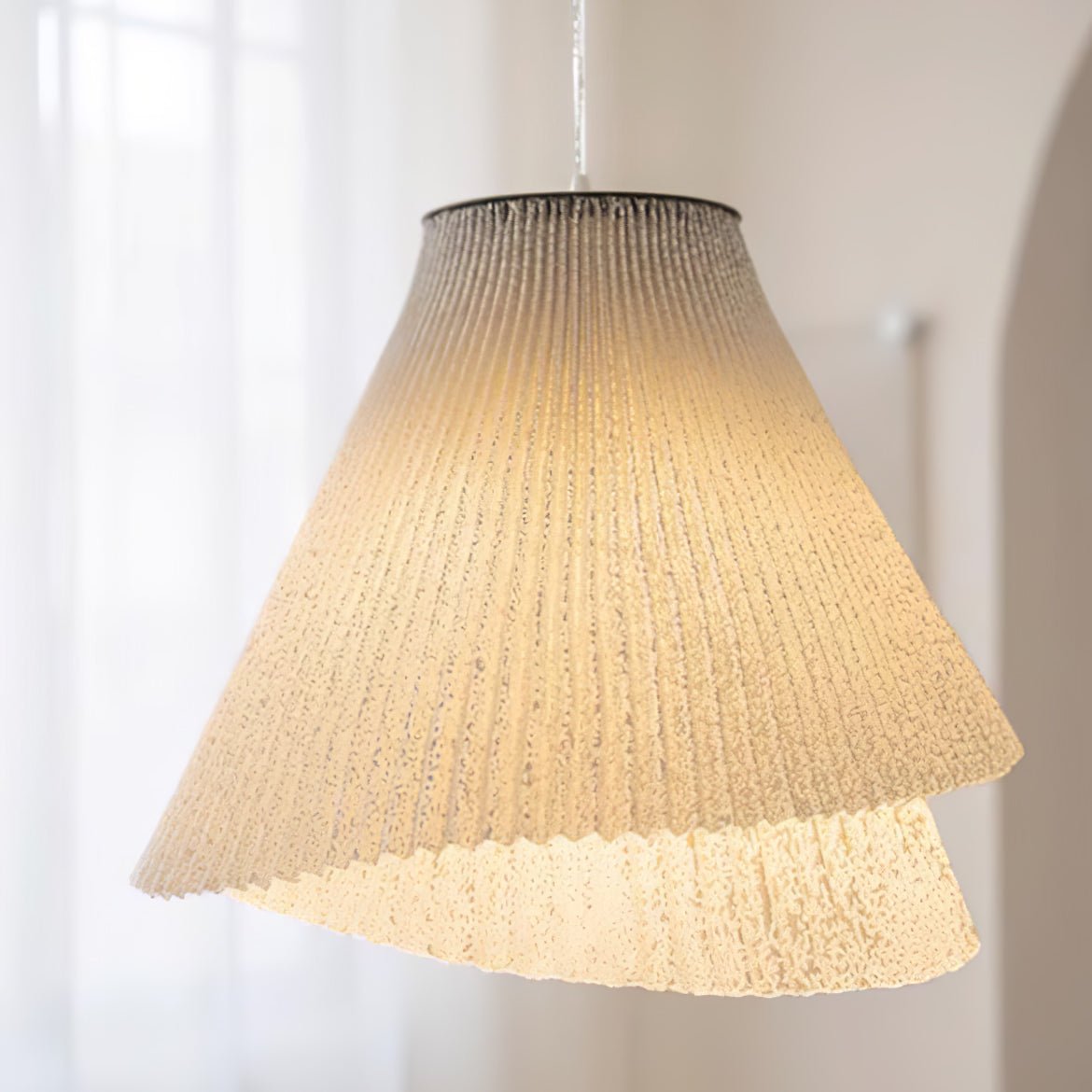 Stainless Steel Pleated Hanging light Pendant Lamp