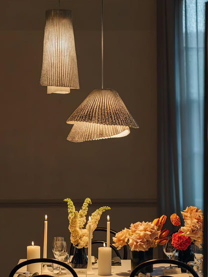 Stainless Steel Pleated Hanging light Pendant Lamp