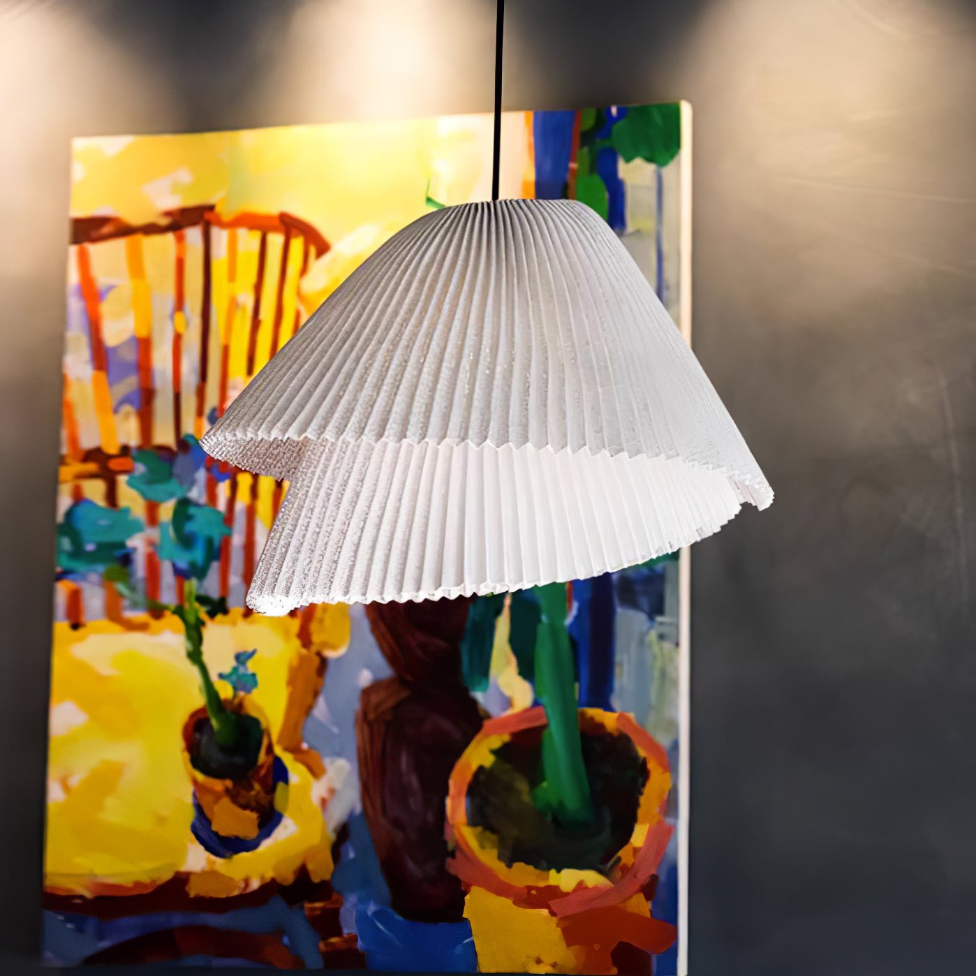 Stainless Steel Pleated Hanging light Pendant Lamp