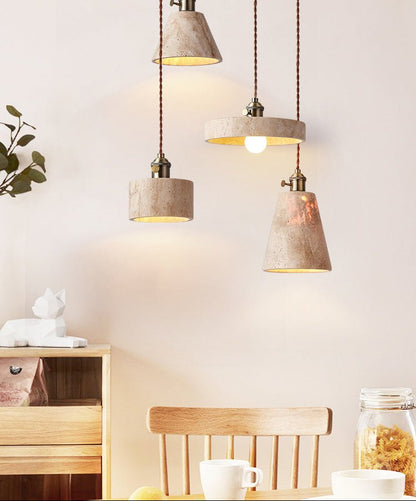 Terraform Travertine Pendant Light