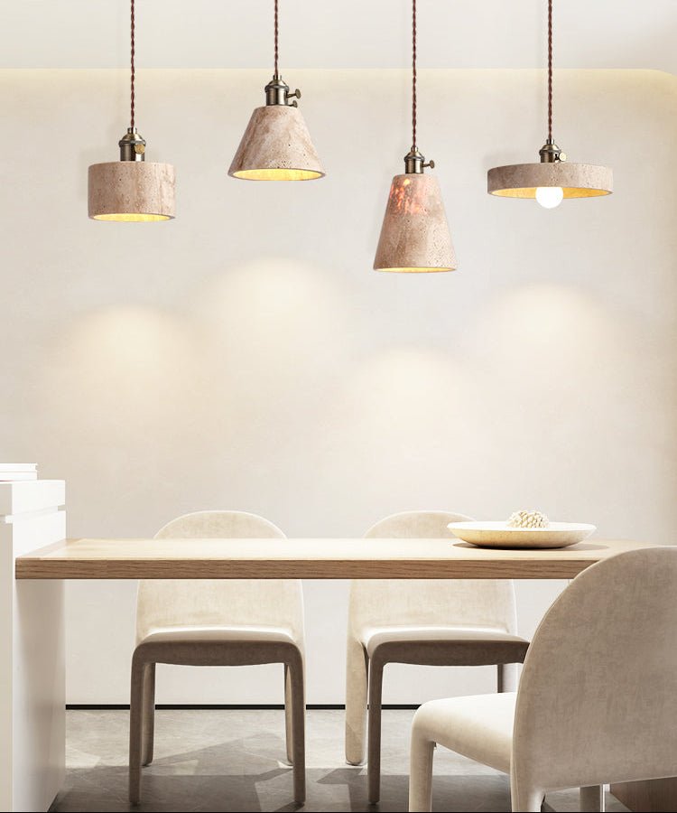 Terraform Travertine Pendant Light