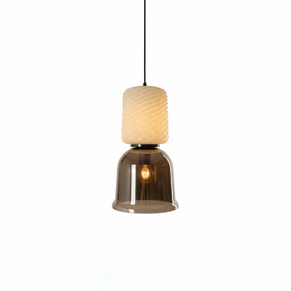 Textured Layered Glass Pendant Light