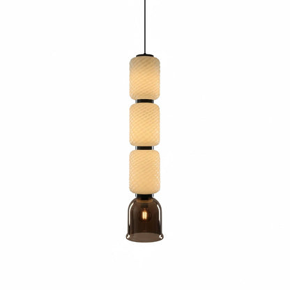 Textured Layered Glass Pendant Light