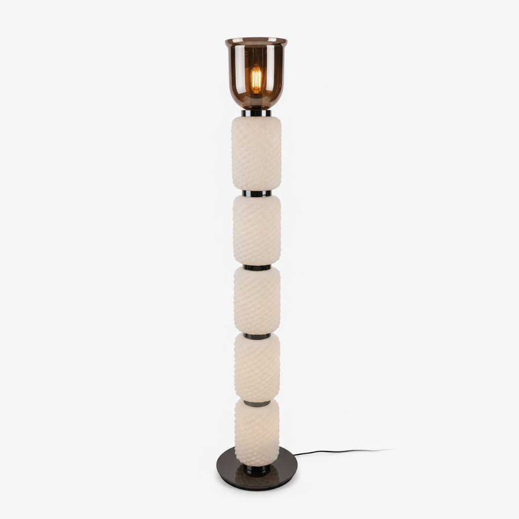 Textured Layered Glass Floor Light