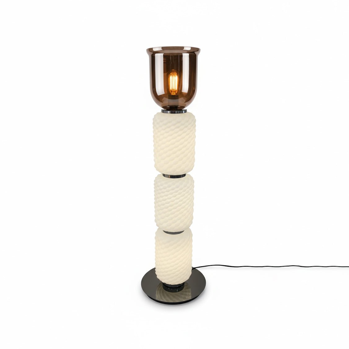 Textured Layered Glass Floor Light