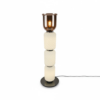 Textured Layered Glass Floor Light