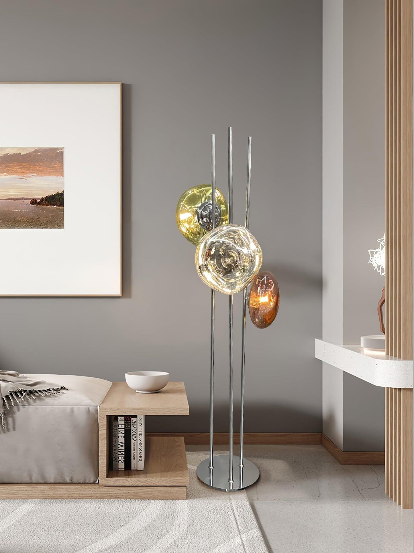 Three Lava Glass Floor-standing Lamp Floor Lamp