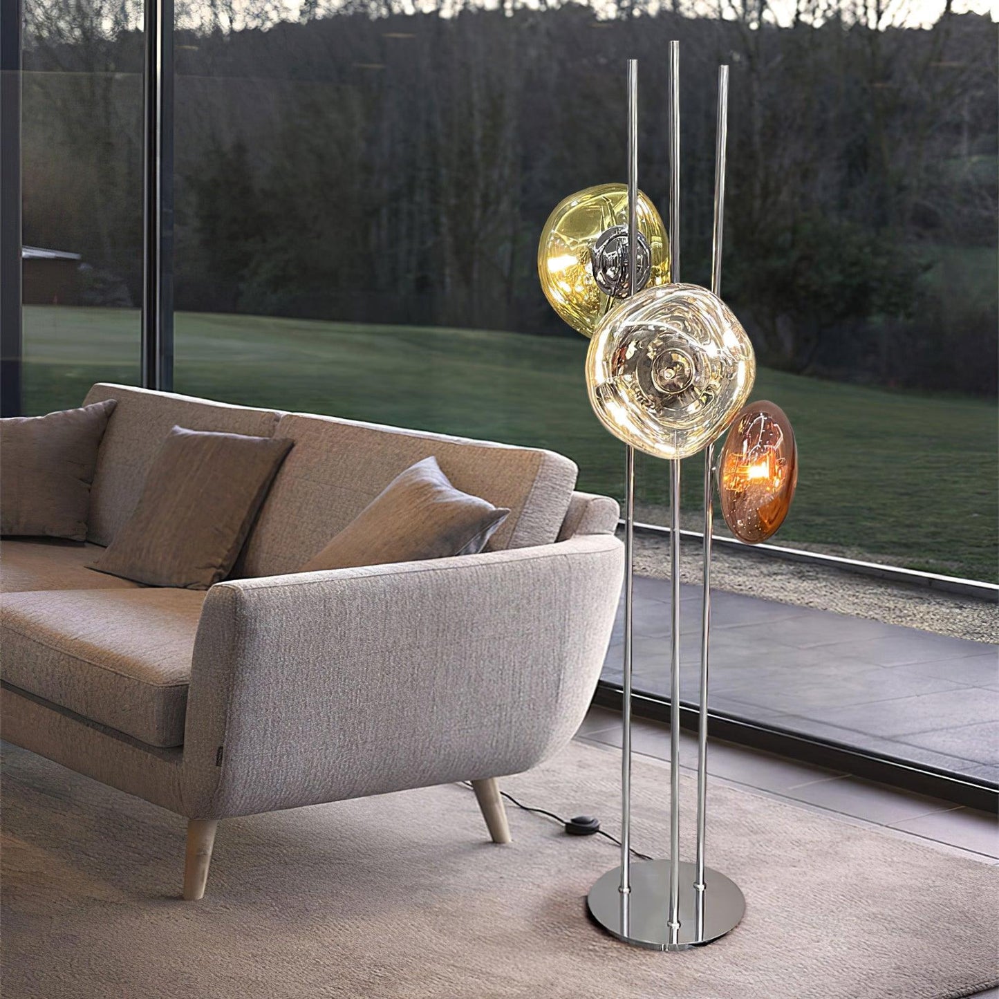 Three Lava Glass Floor-standing Lamp Floor Lamp