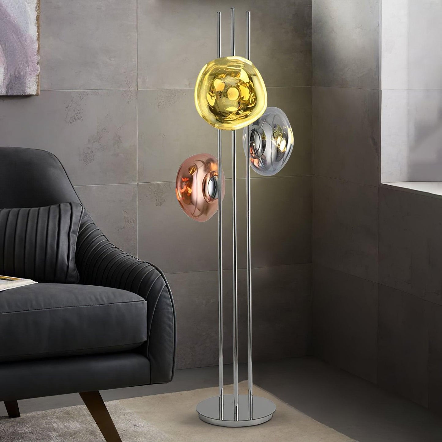 Three Lava Glass Floor-standing Lamp Floor Lamp