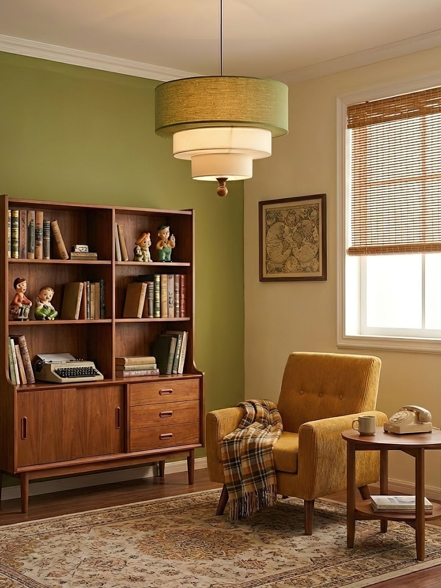 Tiered Fabric Pendant Light