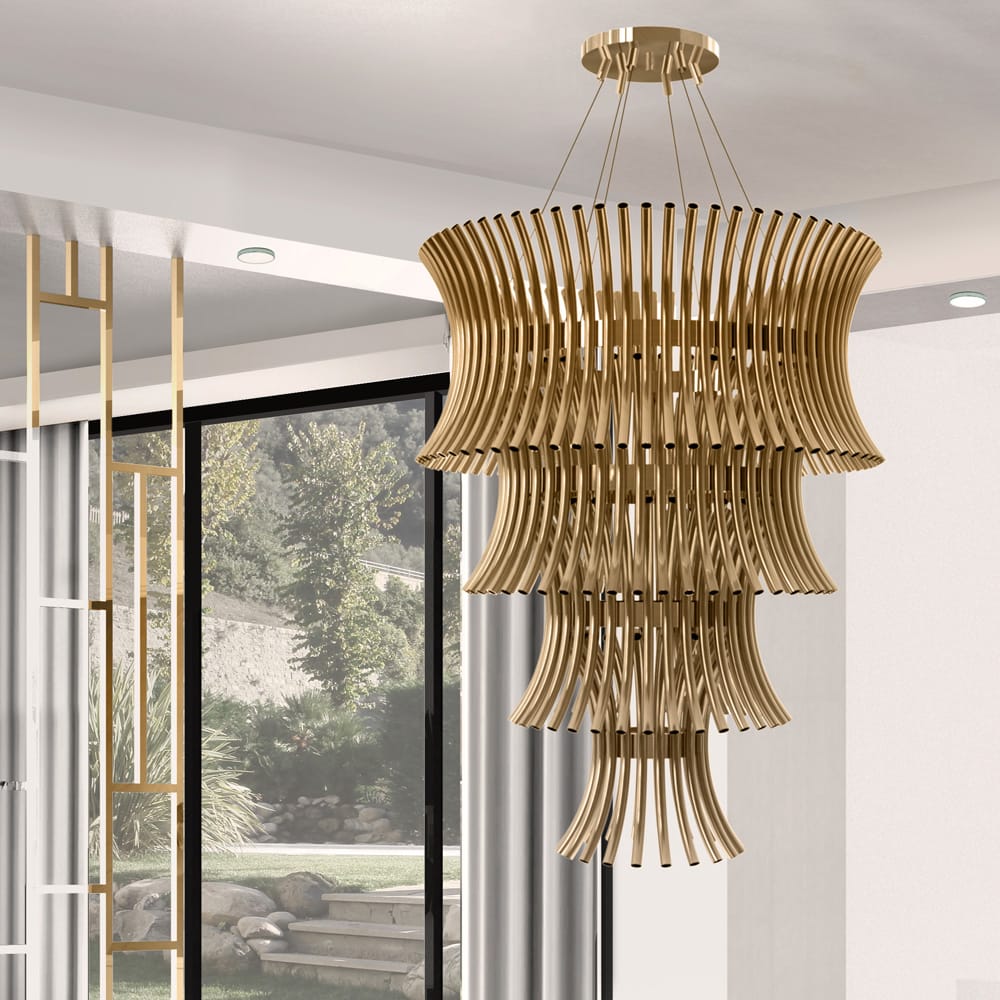 Tiered Modern Designer Gold Plated Chandelier 2