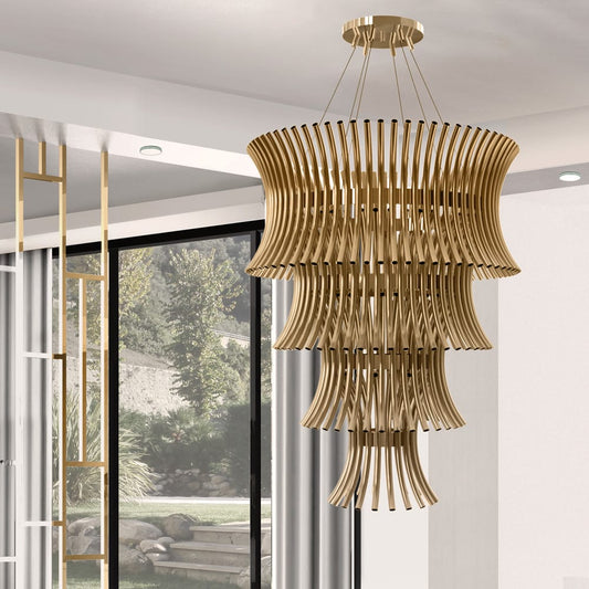 Tiered Modern Designer Gold Plated Chandelier 2