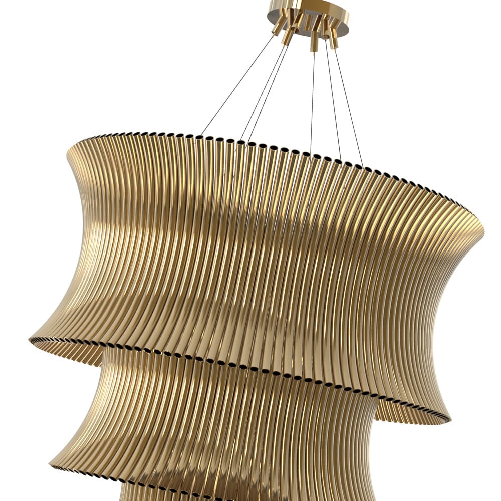 Tiered Modern Designer Gold Plated Chandelier 2