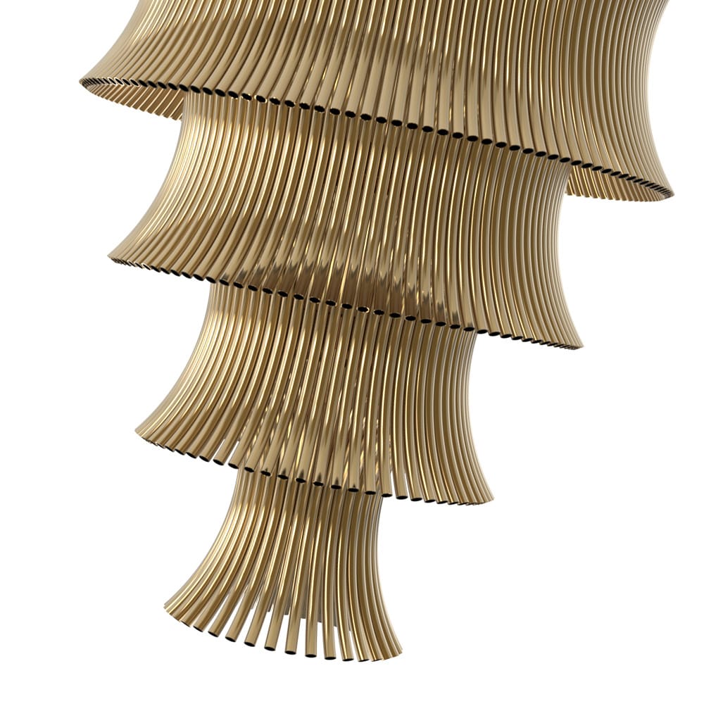 Tiered Modern Designer Gold Plated Chandelier 2