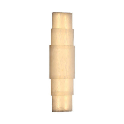 Tiered Alabaster Column Sconce