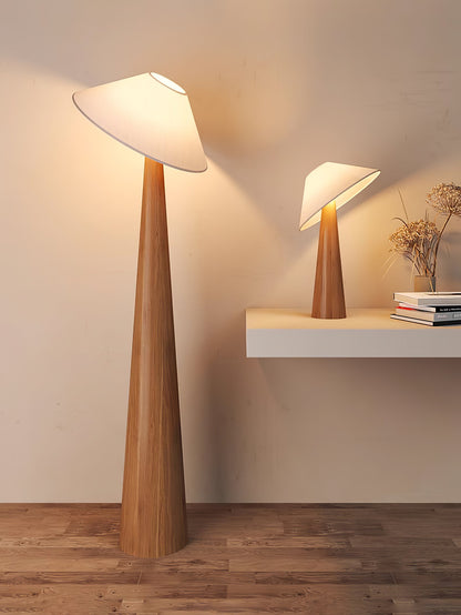 Tilt Hat Wooden Torchiere Lamp Floor Lamp