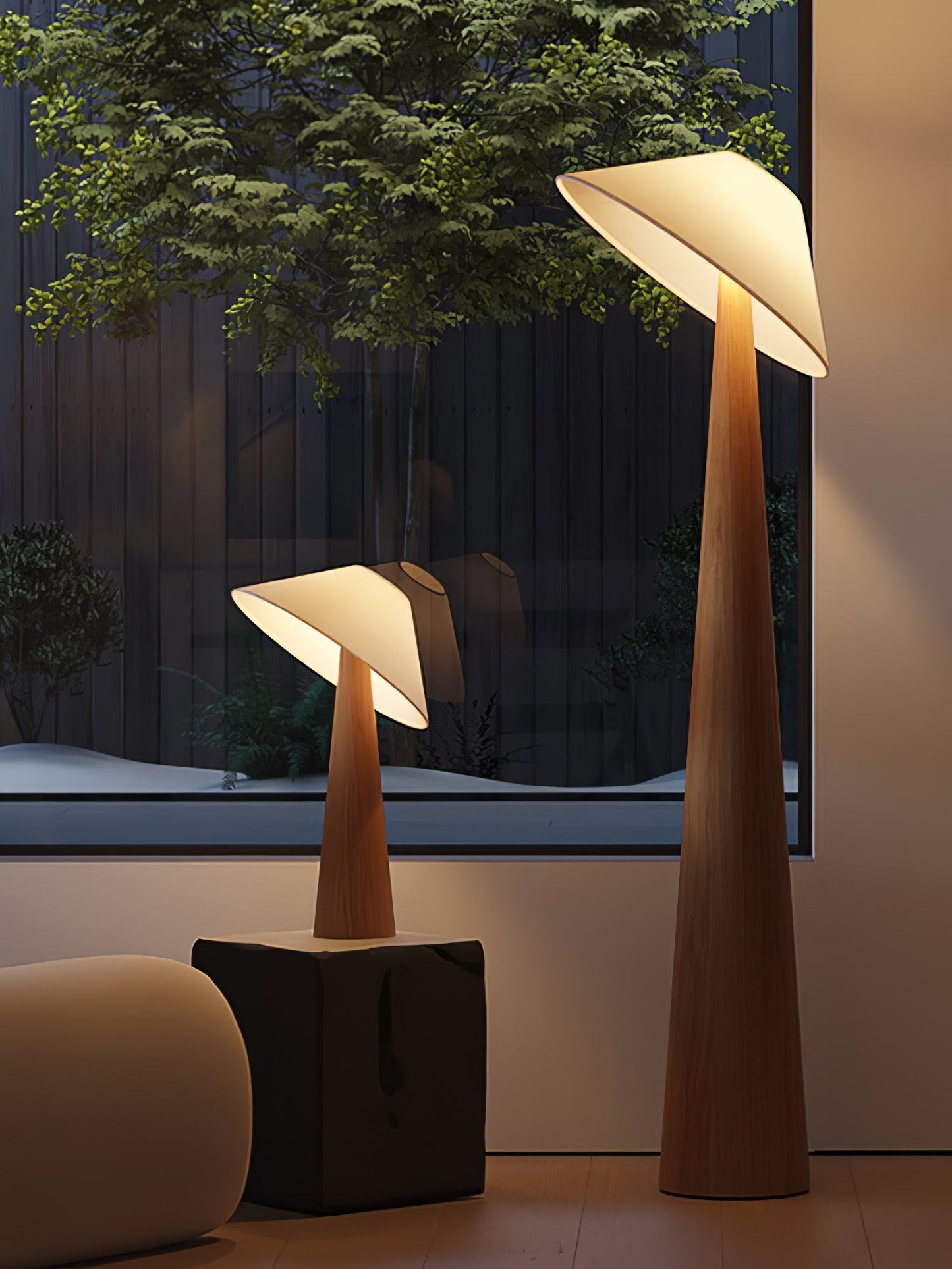 Tilt Hat Wooden Reading light Table Lamp