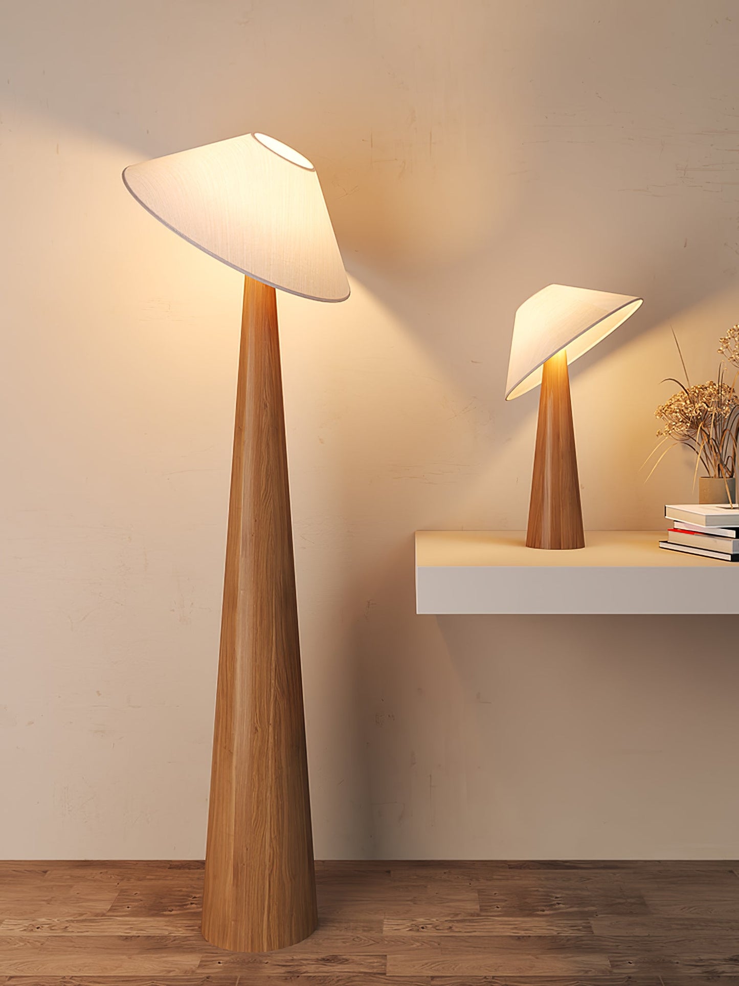 Tilt Hat Wooden Reading light Table Lamp