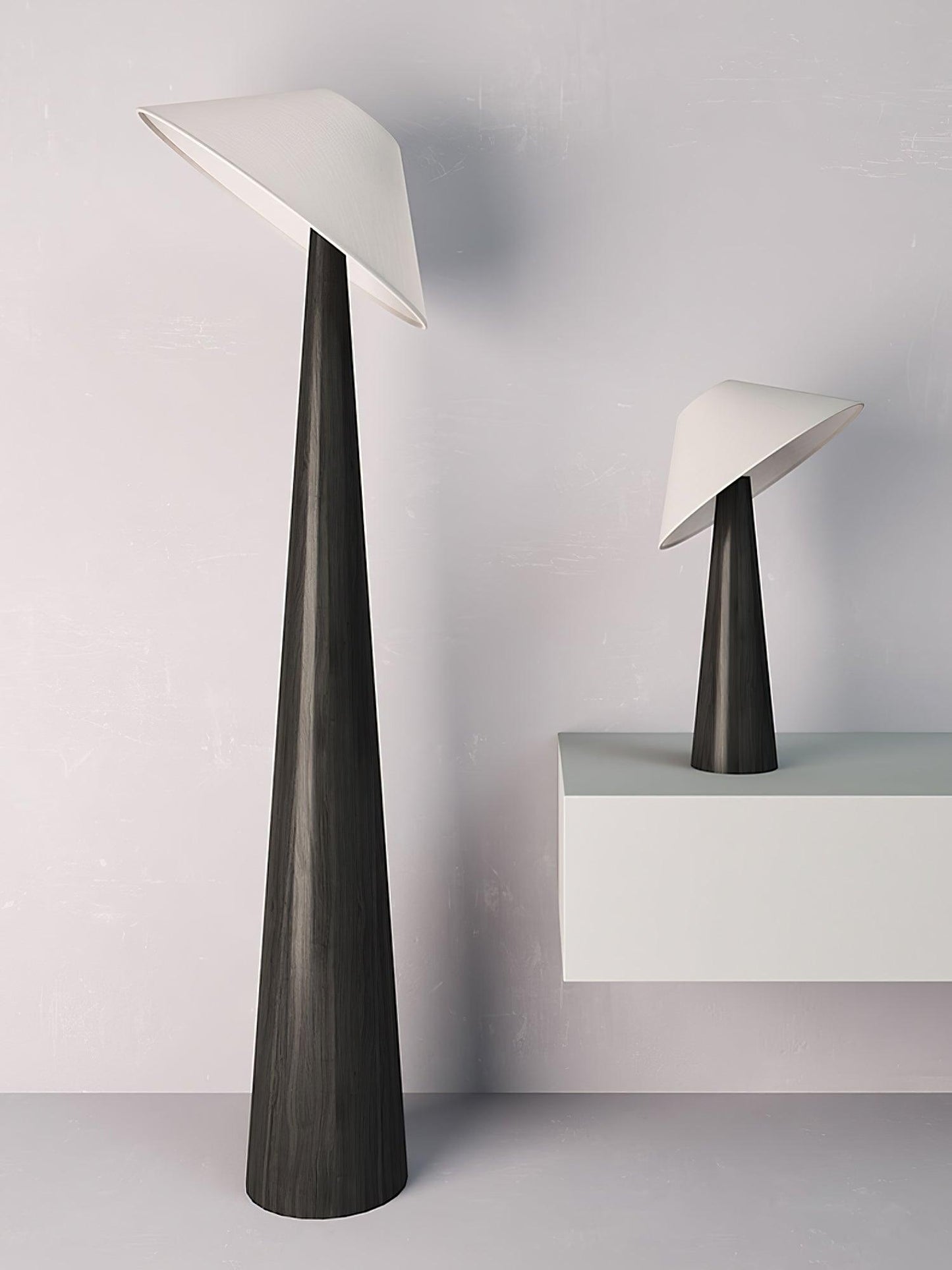 Tilt Hat Wooden Torchiere Lamp Floor Lamp