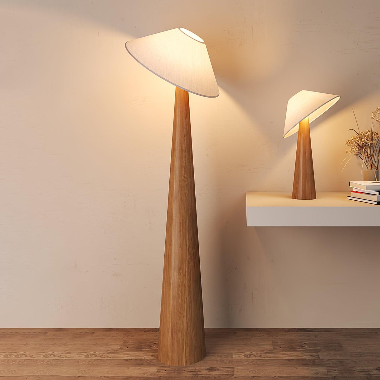 Tilt Hat Wooden Reading light Table Lamp